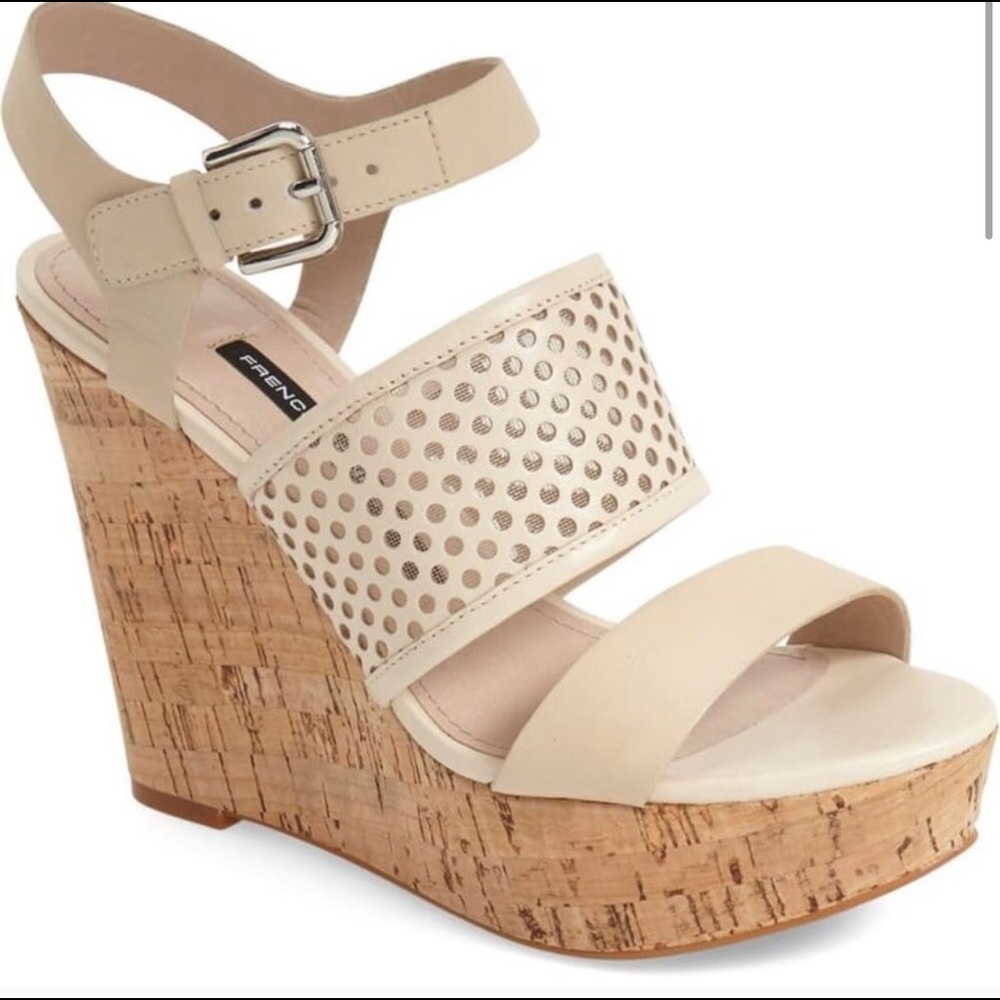 French connection Devi Cream Wedges